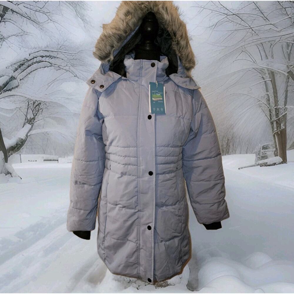 NWT ZSHOW Girls' Winter Coat Hooded Parka Fleece Puffer Jacket W/hood 14-16 $85
